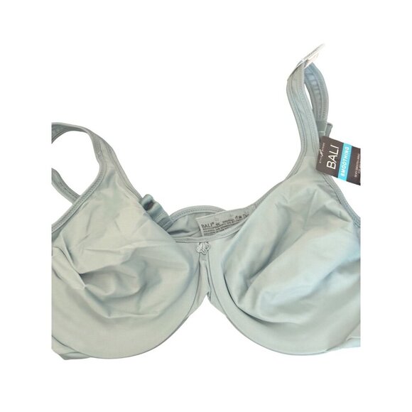 Bali Womens 40C Smoothing Bra Light Blue Sage Adjustable Straps Comfort - Picture 3 of 5